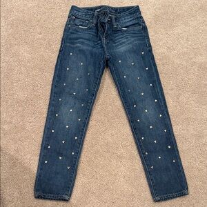 Girl Jeans with Heart Accents